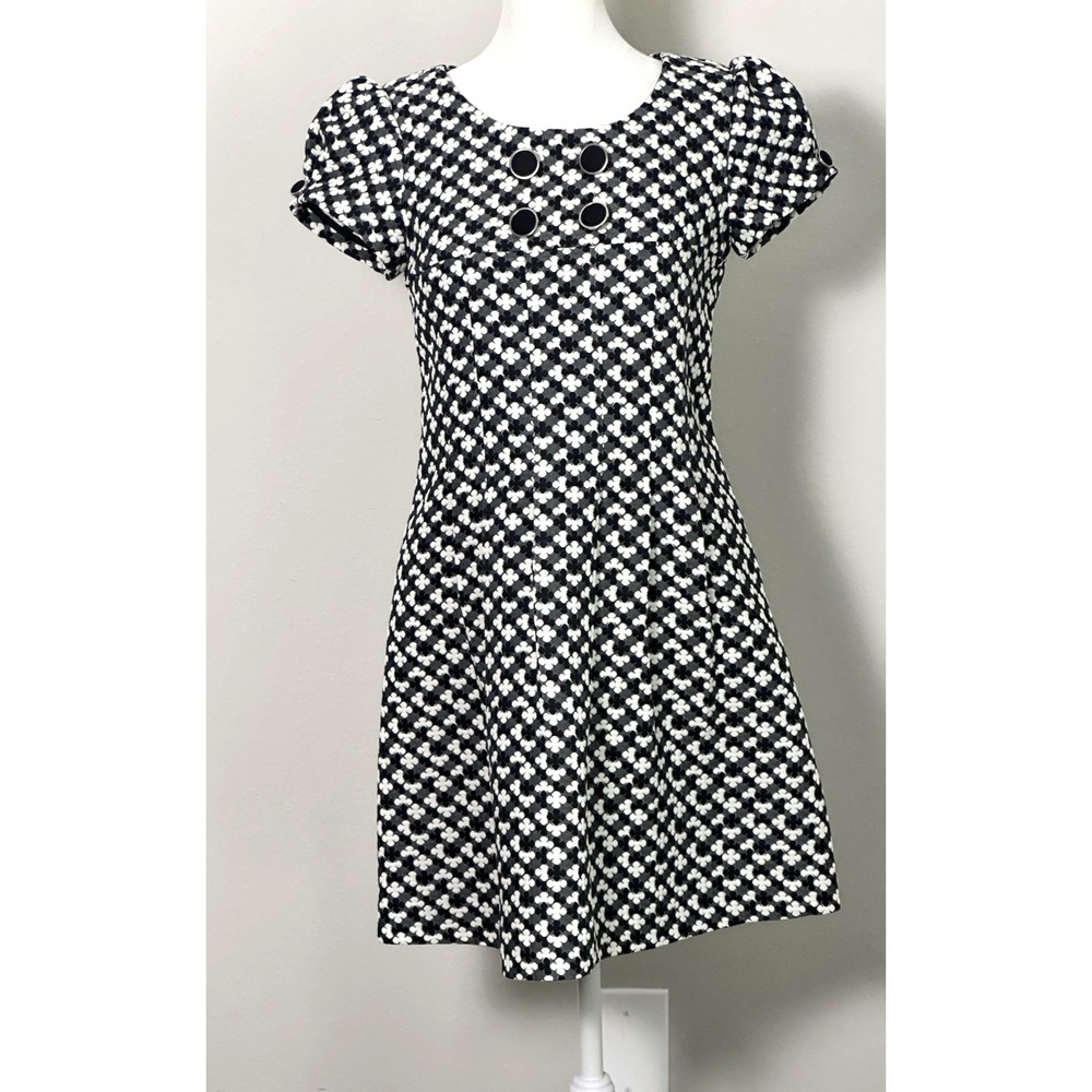 American Retro Black White "Ruth Dress" Women's Babydoll Dress Size 38 (6-8 US)‎
